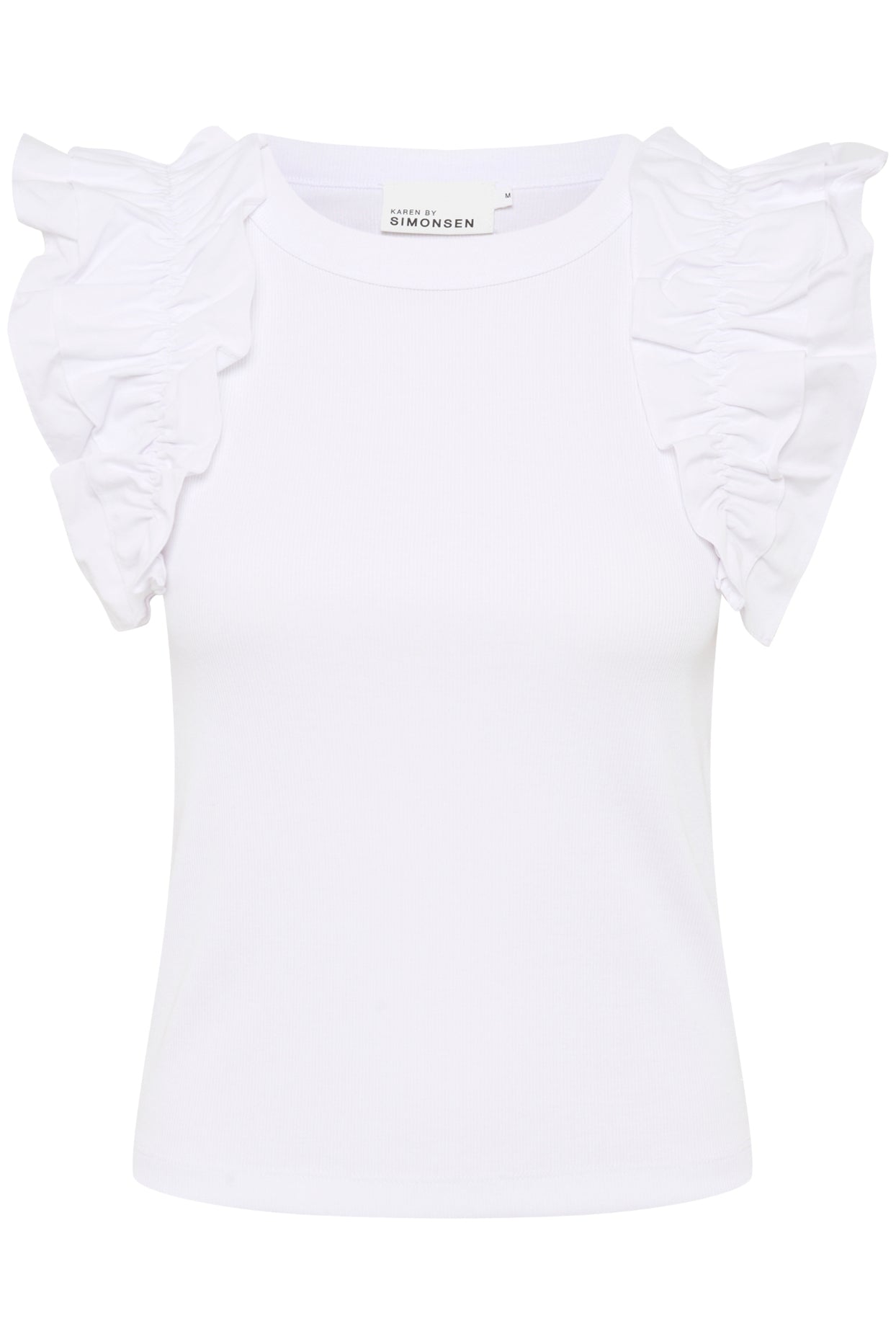 Karen by Simonsen Oda Ruffle Tank - Bright White