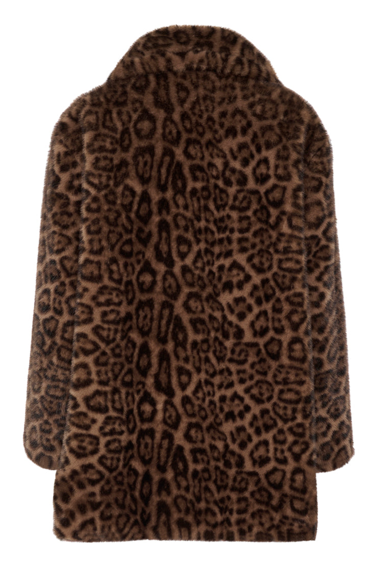 Tira Fur Jacket - Brown Leopard