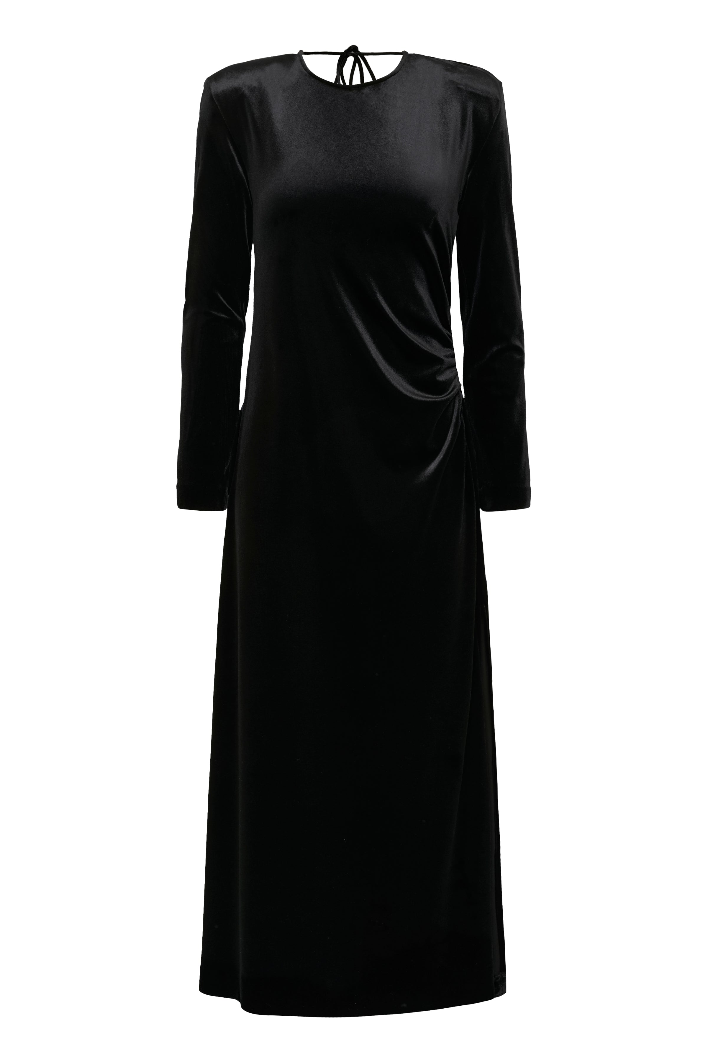 Cecilia Long Dress - Black Velvet