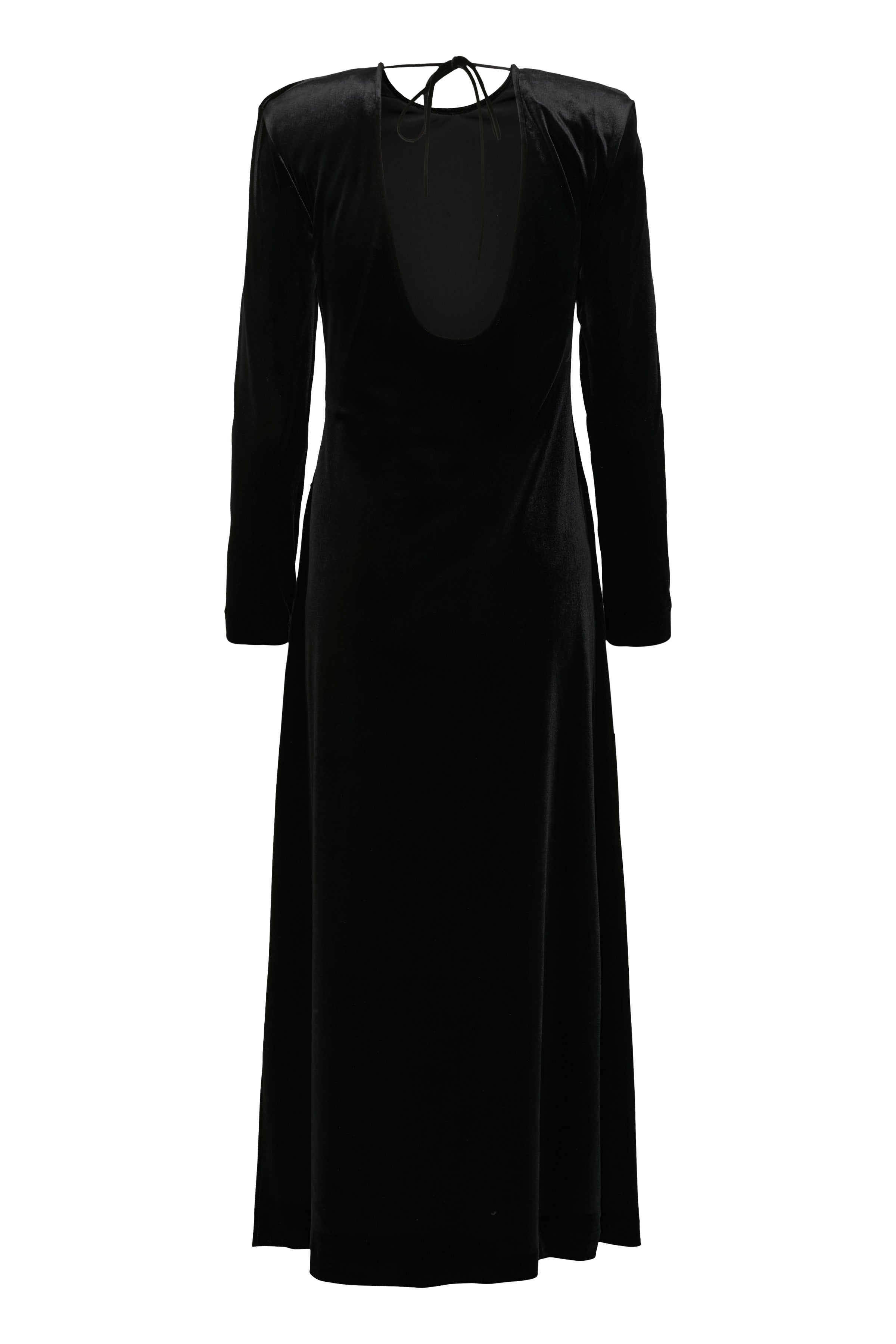 Cecilia Long Dress - Black Velvet