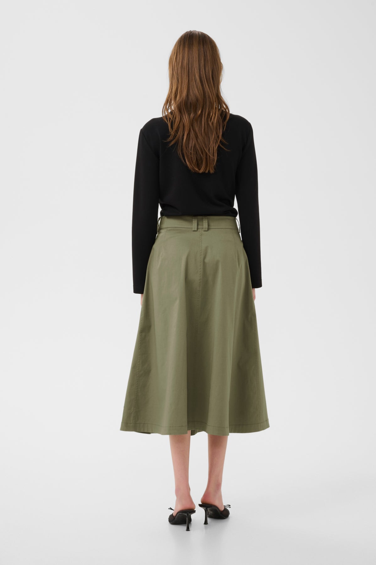 Karen by Simonsen Egina Midi Skirt - Deep Lichen Green
