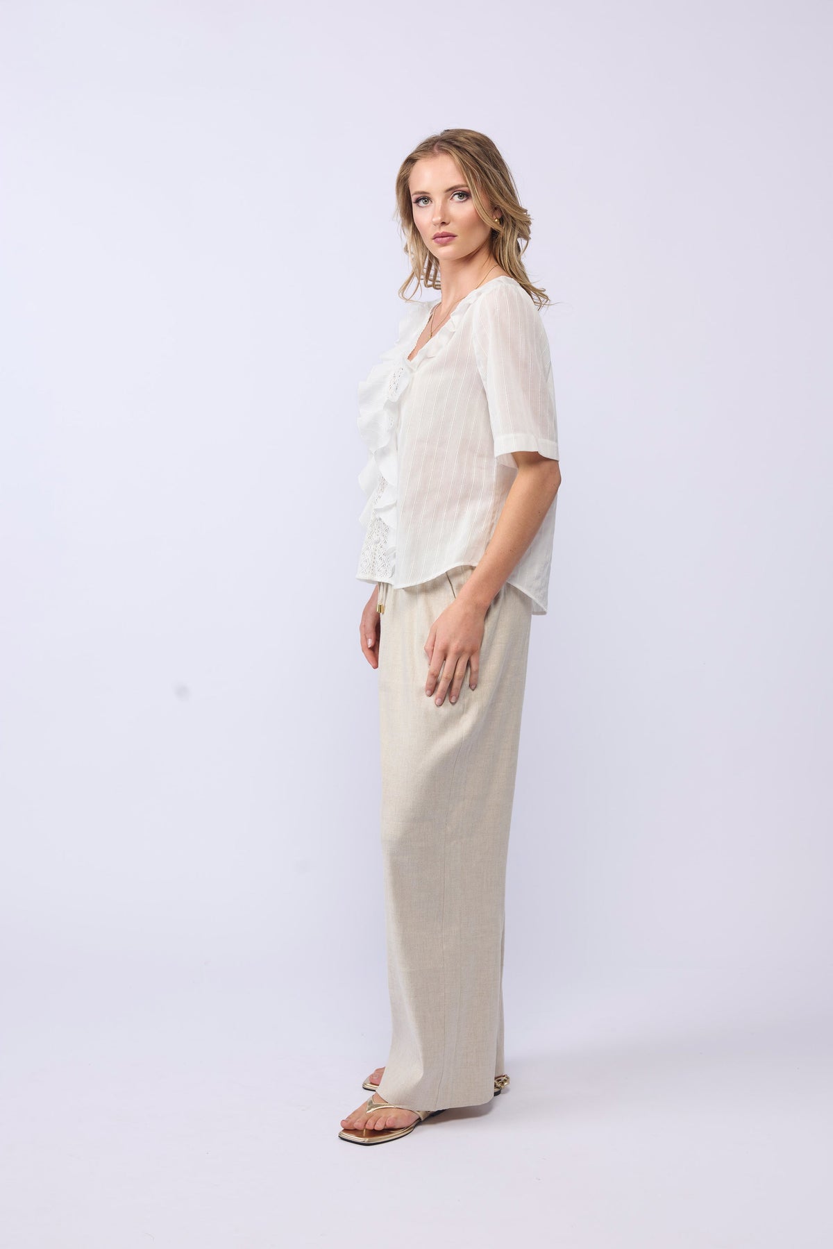 Drama the Label Lake Pant - Natural Linen