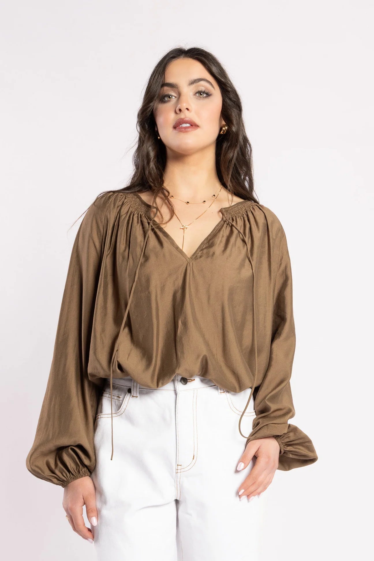 Ca Va Blouse - Coffee