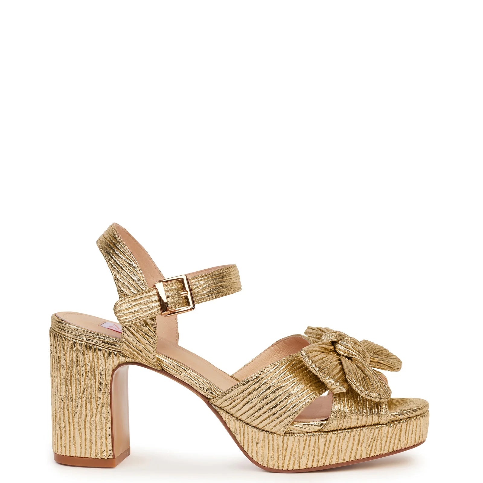 Kathryn Wilson Zsa Zsa Heels - Gold Pleats