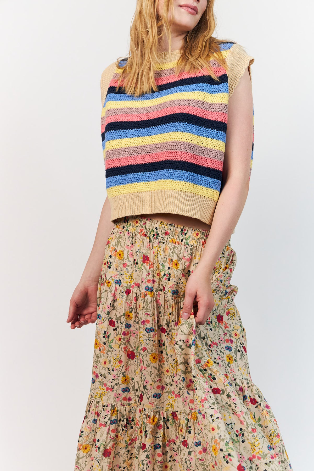 Lollys Laundry Chicago Knit Vest - Multi