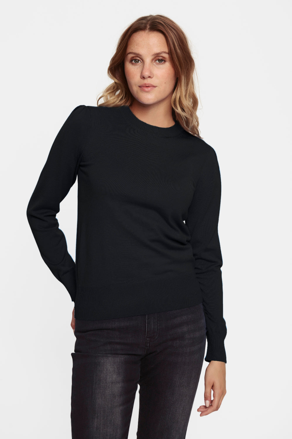 Mila Long Sleeve Pullover - Black