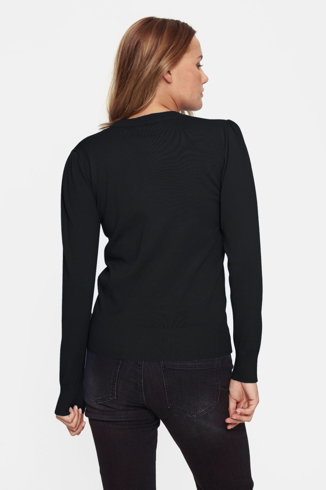 Mila Long Sleeve Pullover - Black