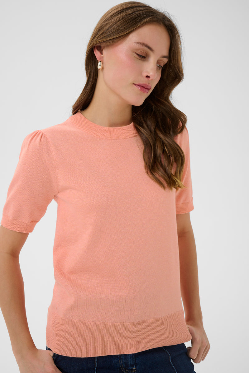 Saint Tropez Mila Short Sleeve Knit - Blooming Dahlia