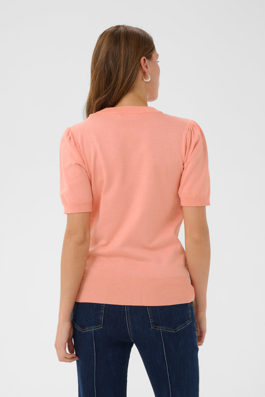 Saint Tropez Mila Short Sleeve Knit - Blooming Dahlia