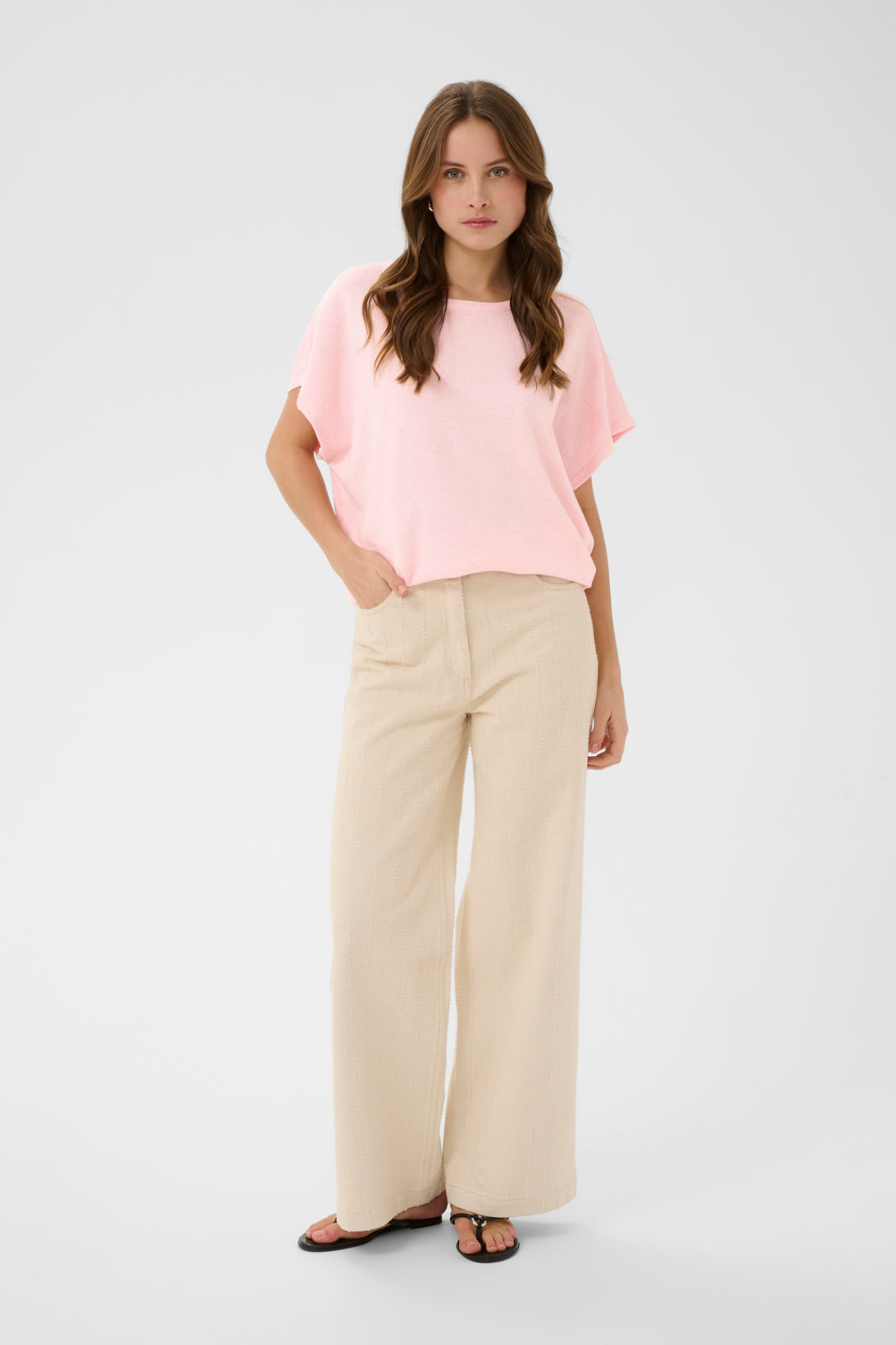 Saint Tropez Mila Short Sleeve Knit - Ballerina Melange