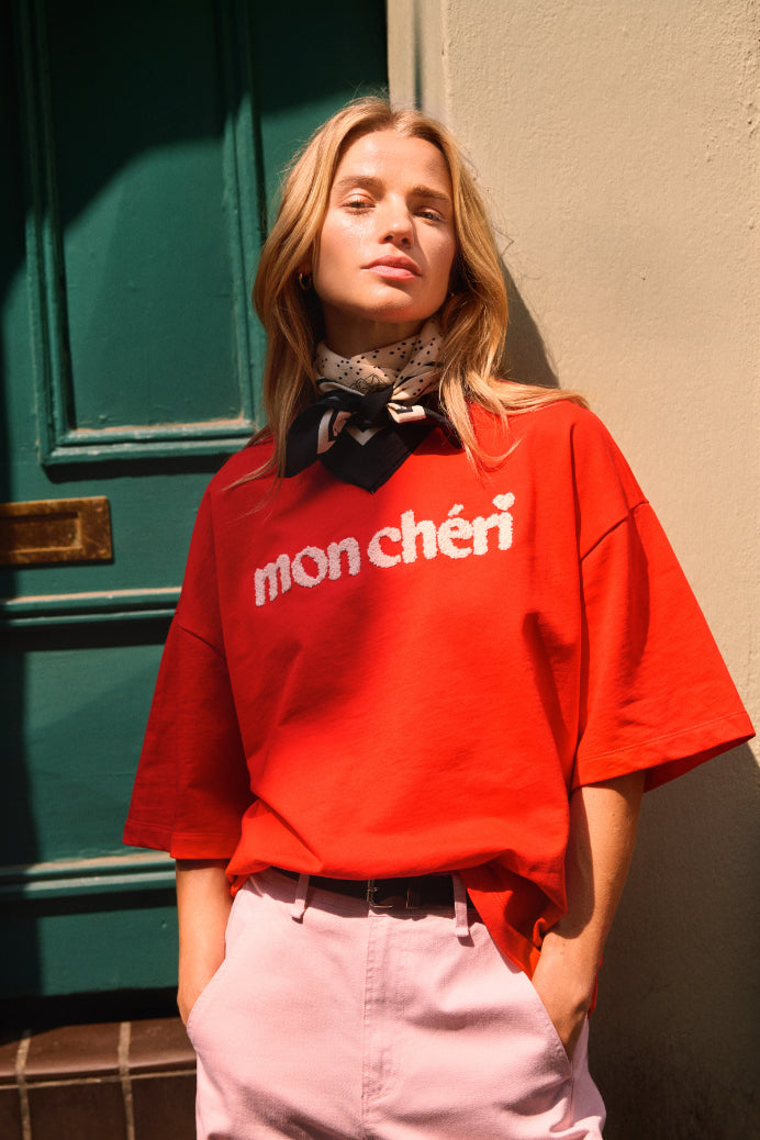 Panna Short Sleeve Sweatshirt – Fiery Red