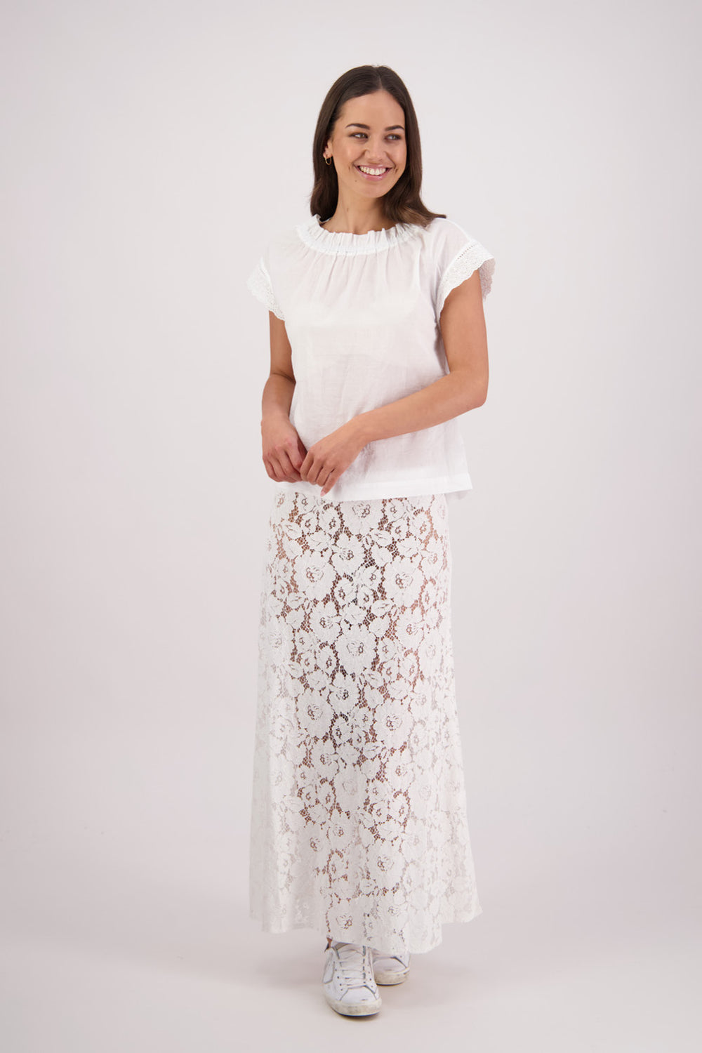 Briarwood Twinkle Lace Skirt - White