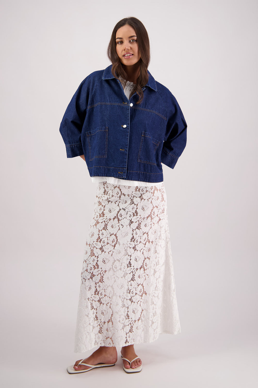 Briarwood Twinkle Lace Skirt - White