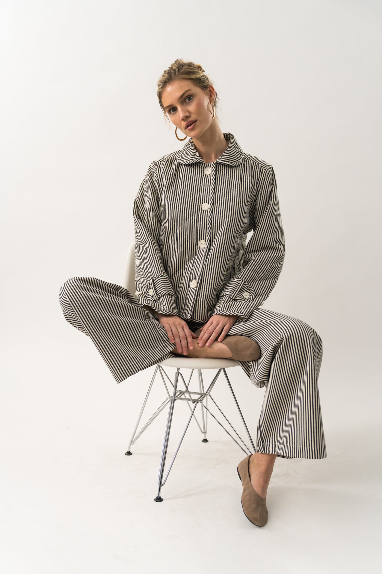 Viola Jacket – Black / Cream Stripe