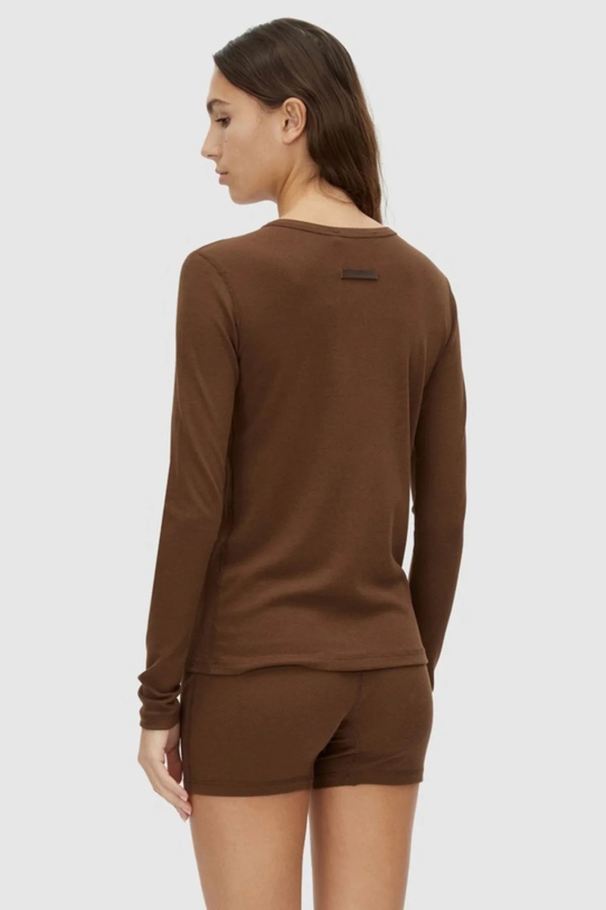 Amara Long Sleeve Tee - Chocolate