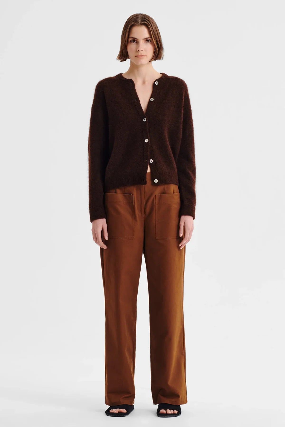 Albi Knit Cardigan - Chocolate