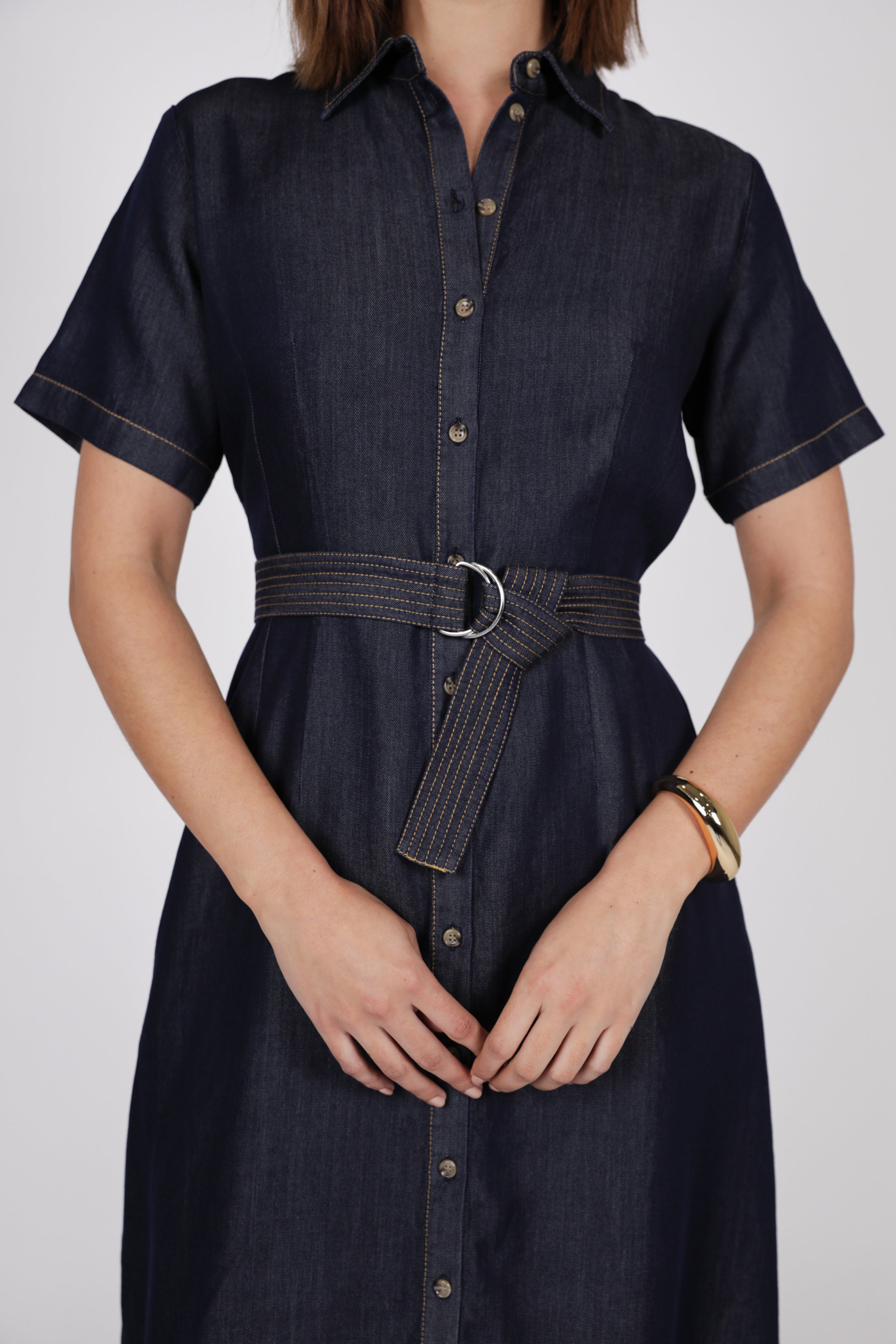 Marlow Axis Shirt Dress - Indigo