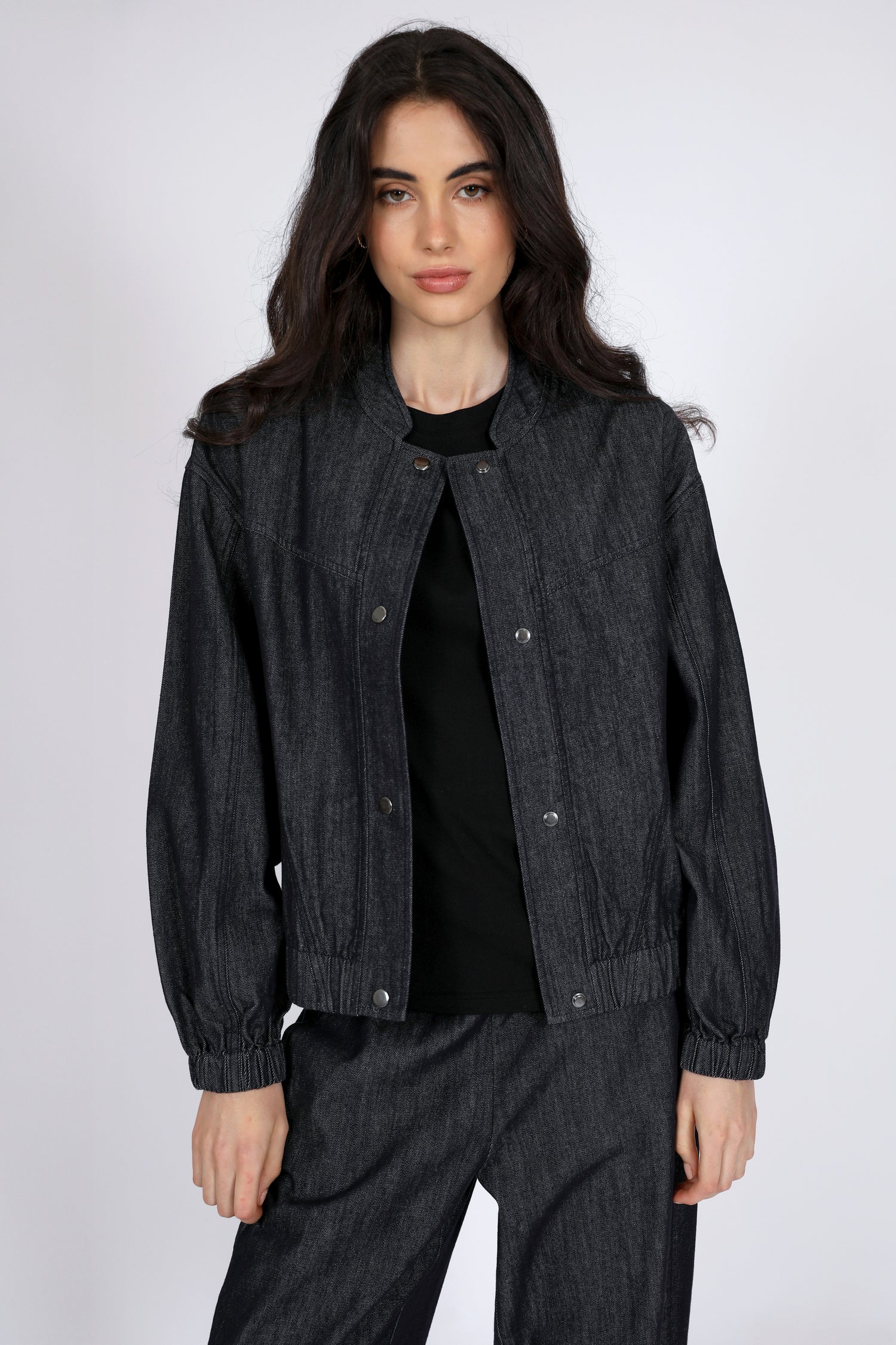 Beam Bomber Jacket - Dark Wash