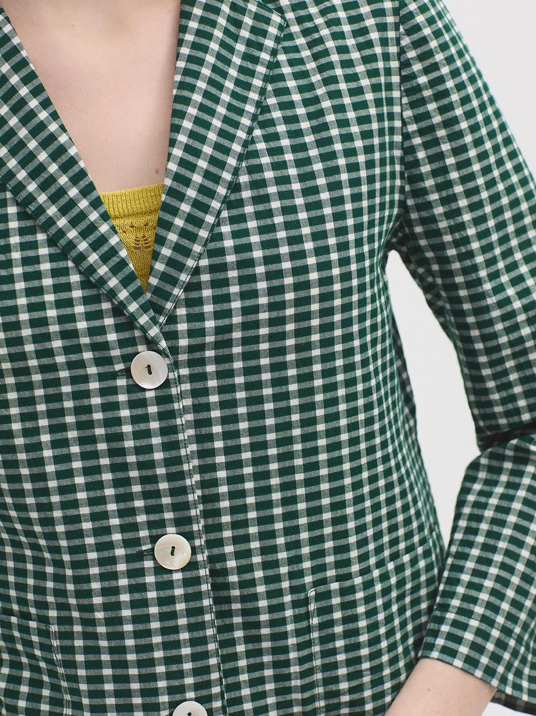 Seersucker Checked Blazer