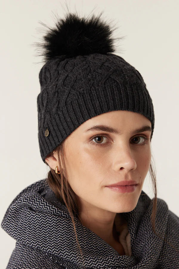 Merino Beanie - Charcoal