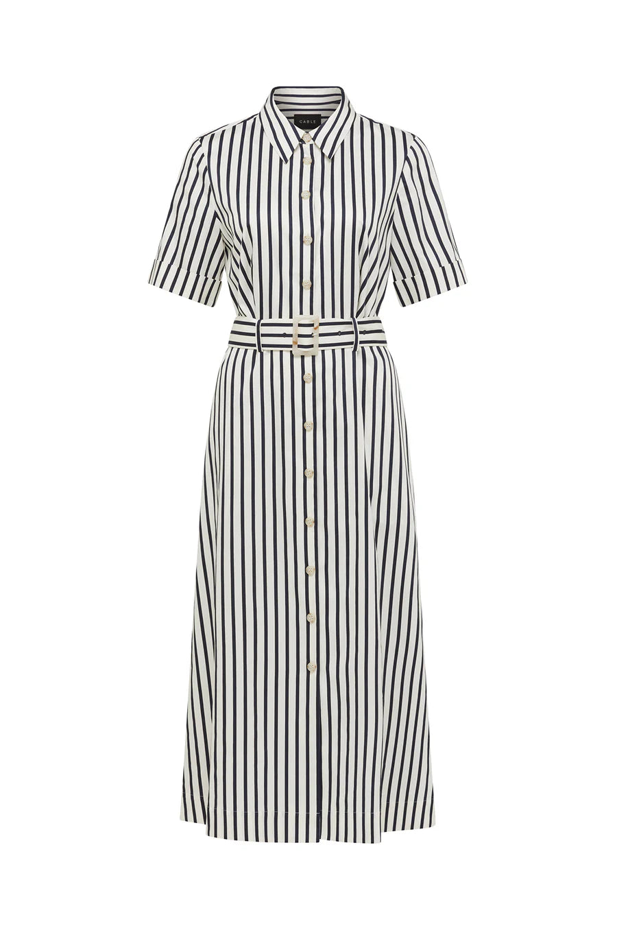Lina Stripe Shirt Dress
