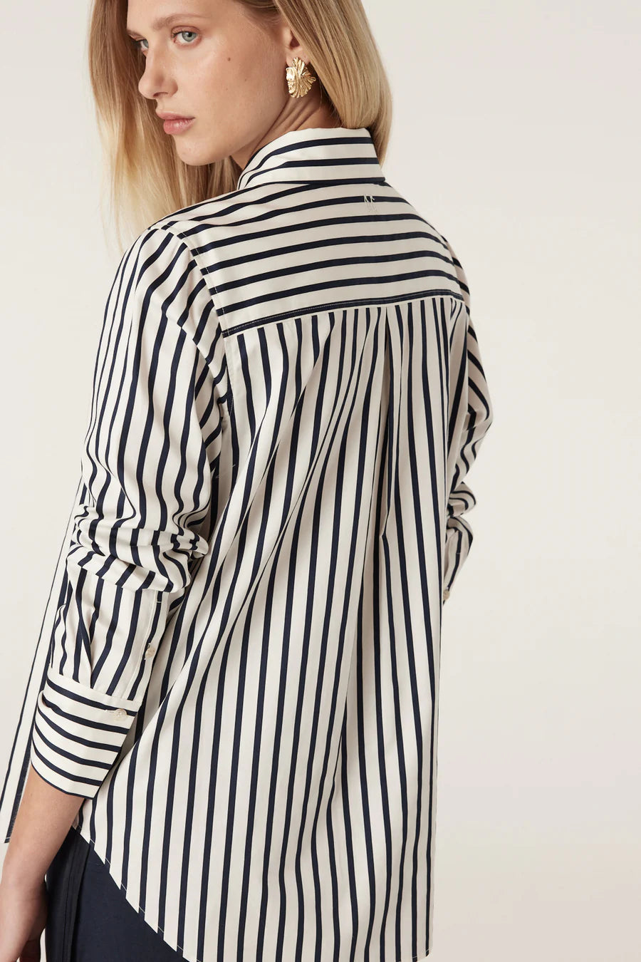 Lina Stripe Shirt - Navy Stripe
