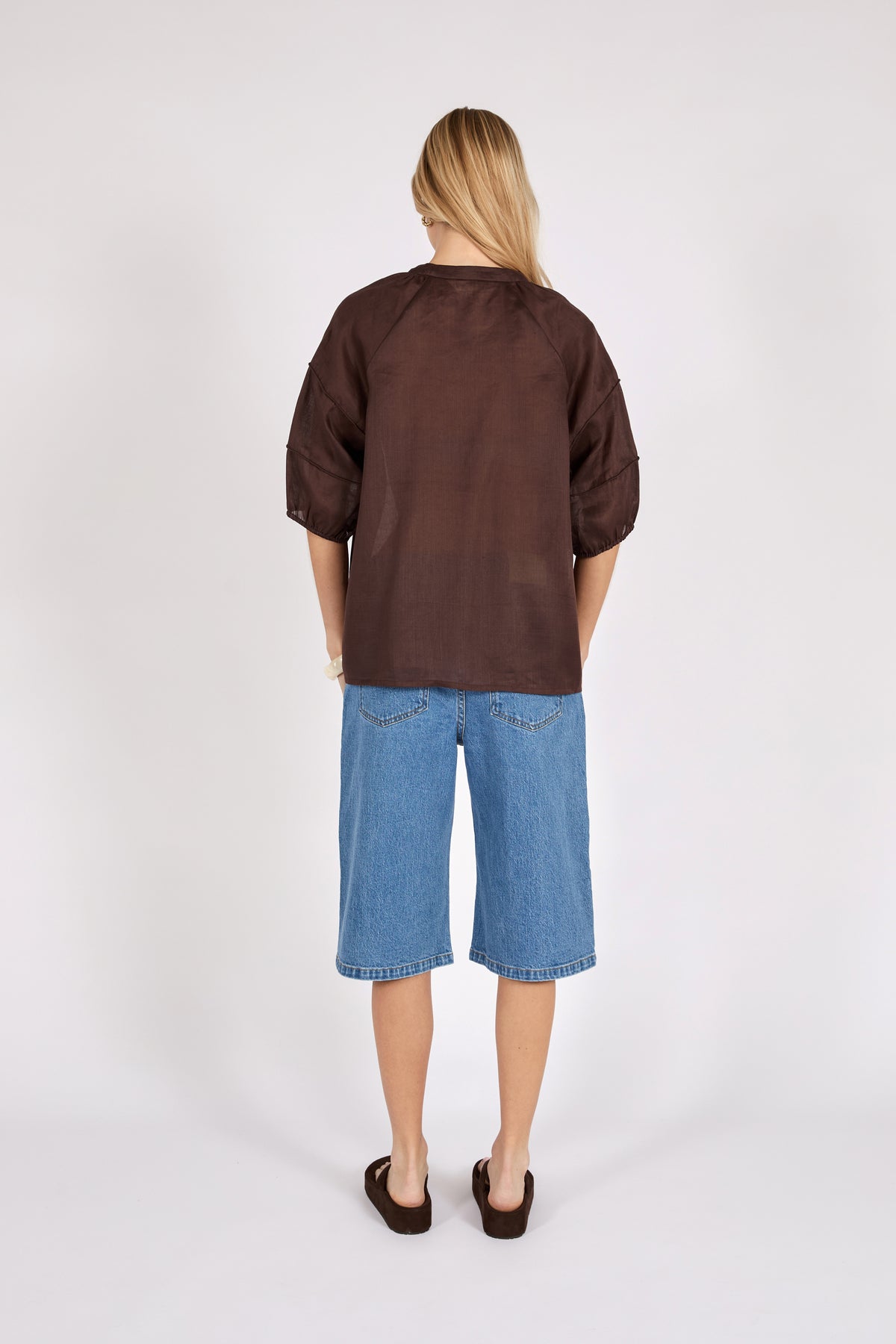 Marlow Cabana Blouse - Choc