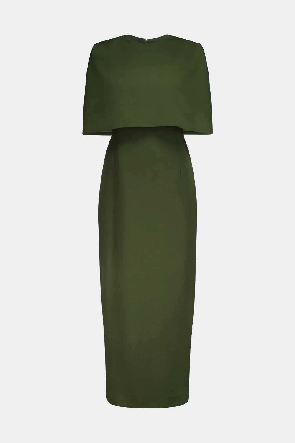 Column Cape Dress - Olive