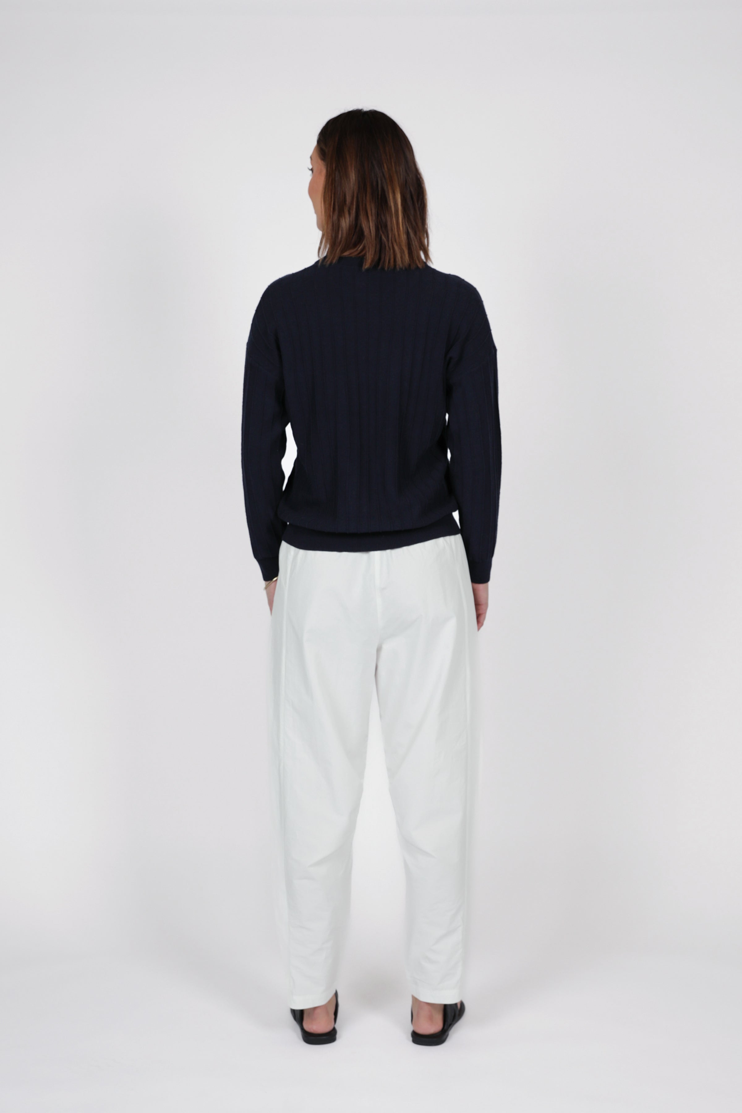 Marlow Cora Barrel Pant - Chalk