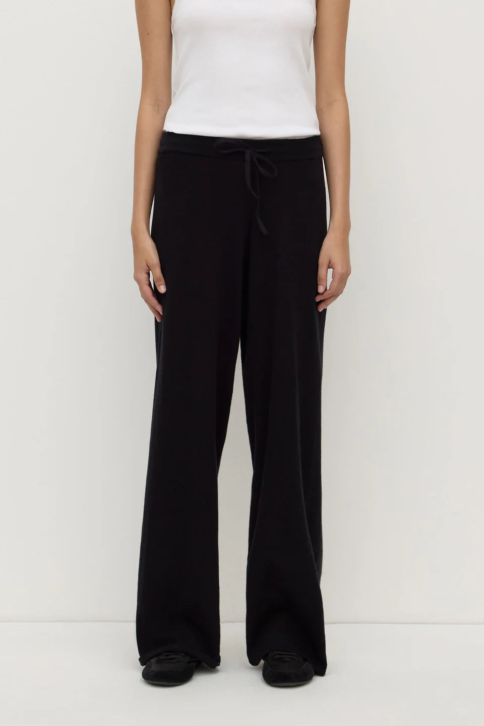 Cotton Cashmere Lounge Pant - Black