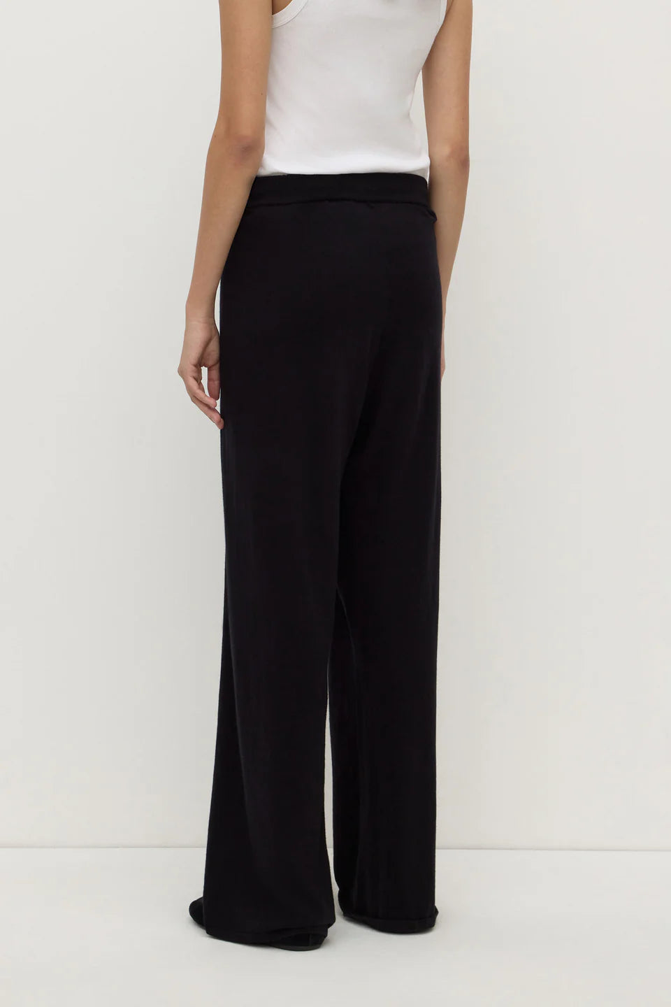 Cotton Cashmere Lounge Pant - Black