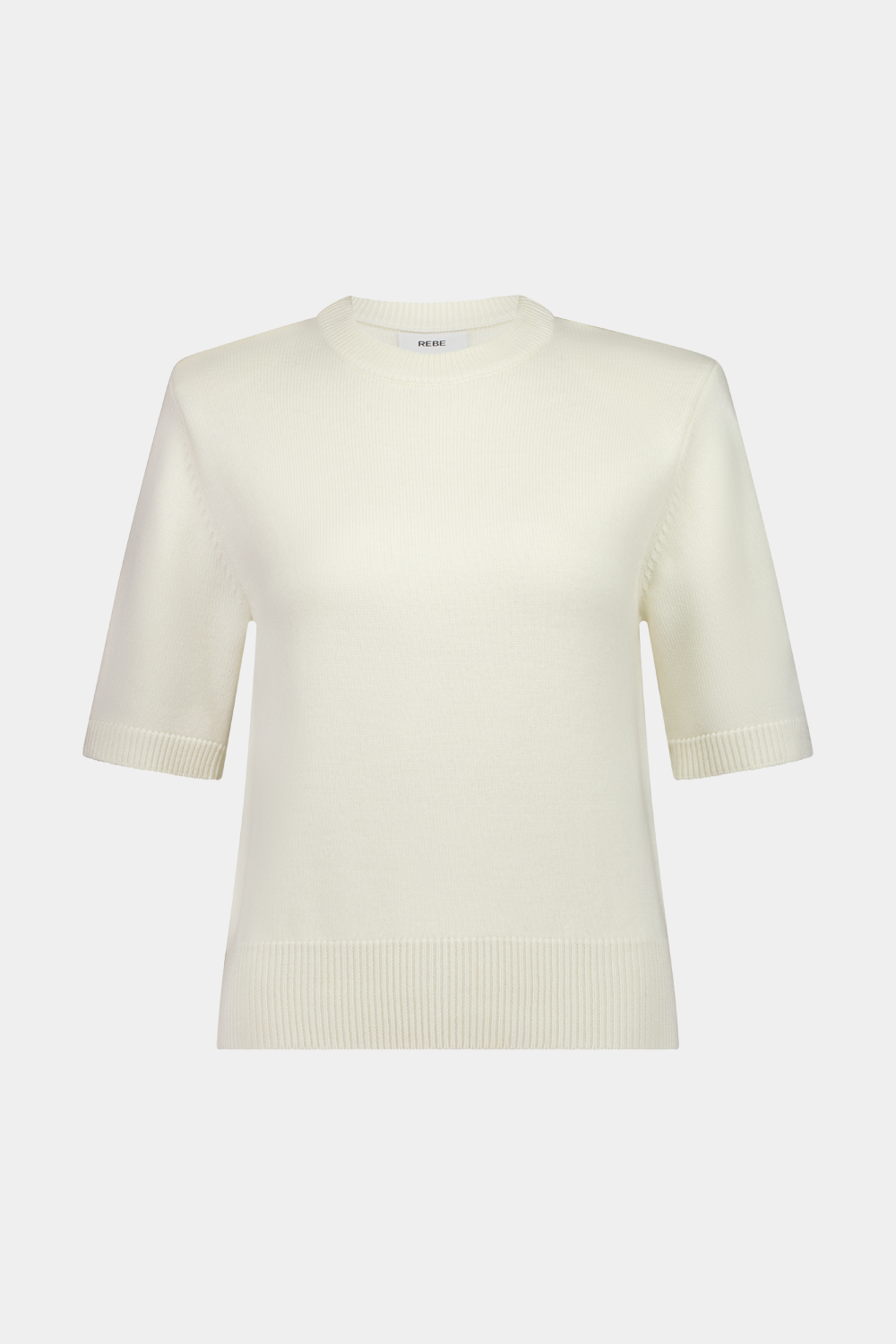 Rebe Short Sleeve Shoulder Knit - Ivory