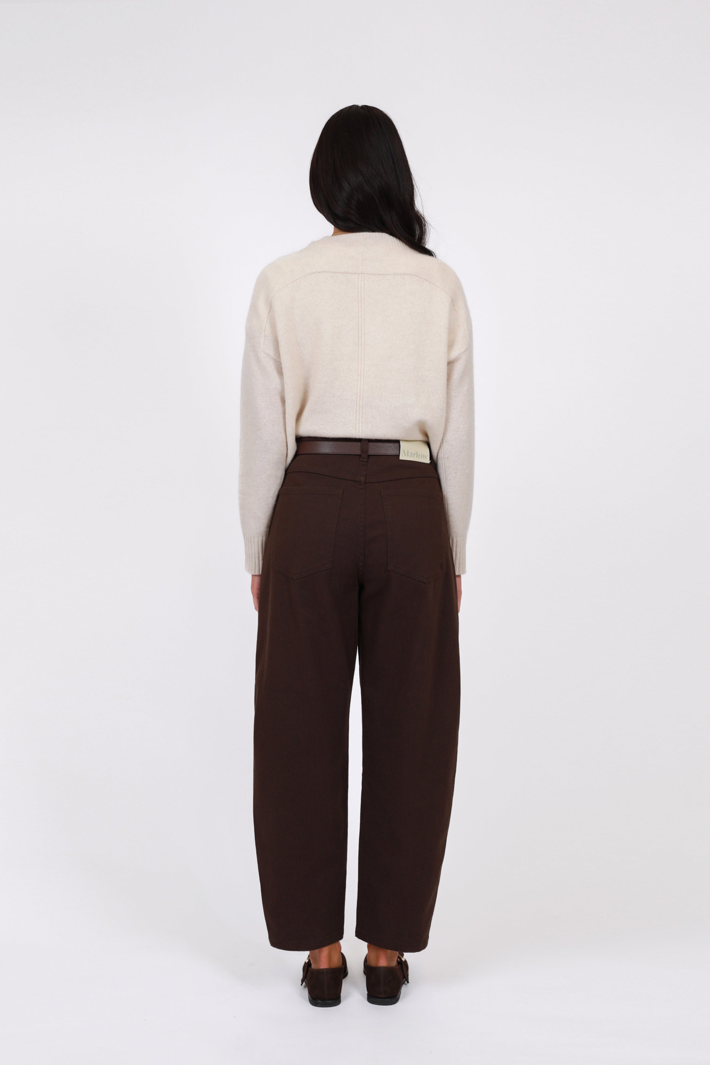 Marlow Curve Barrel Jean Chocolate