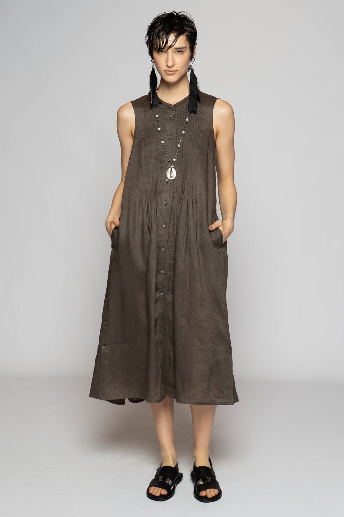 Dogstar Halo Pin Dress - Truffle
