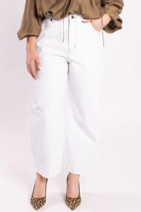 Barrel Jean - White