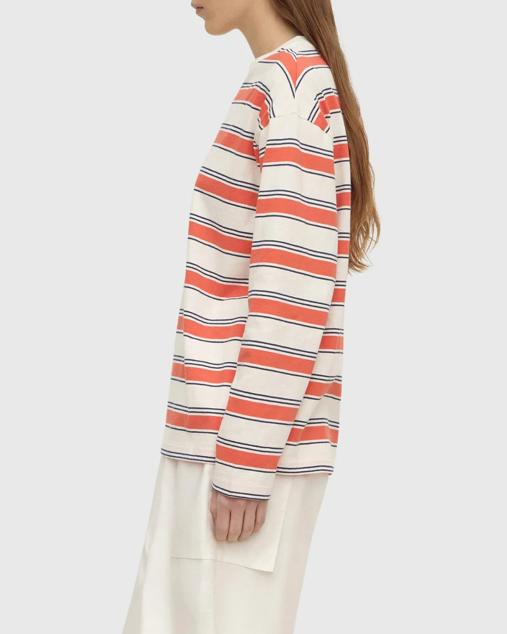 Assembly Label Eliana Stripe Long Sleeve Tee – Dahlia Stripe