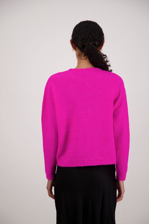 Frenchie Pink Knit Cardigan