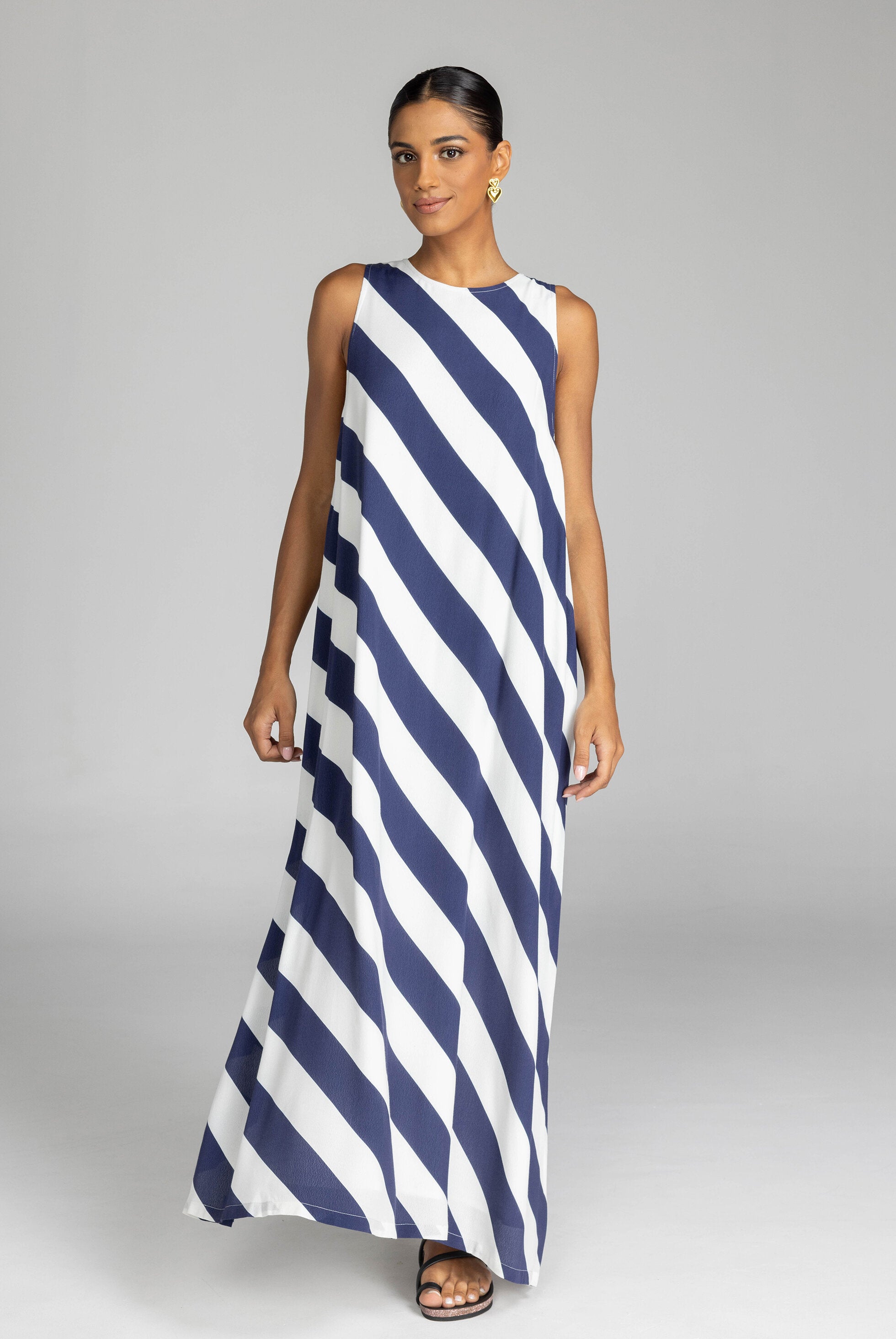 Finally Here Dress - Navy/White Stripe