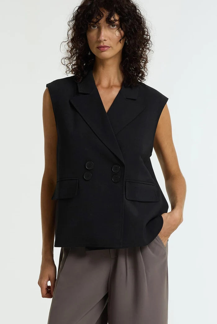BLAK Forevermore Tailored Vest - Black