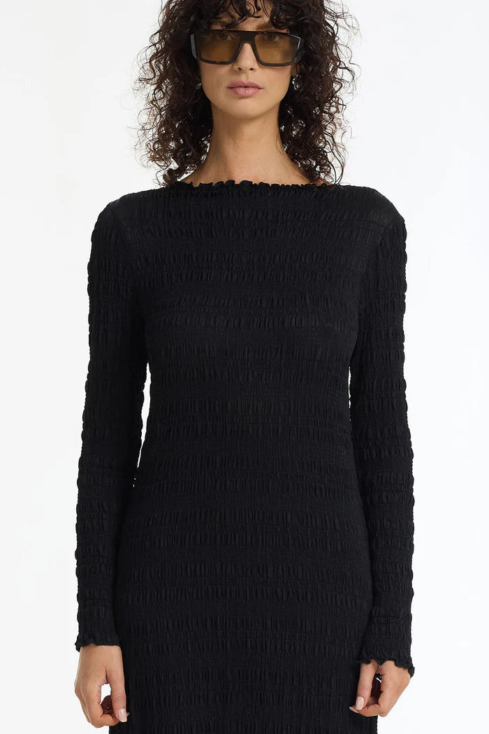 Blak Gigi Long Sleeve Maxi Dress - Black