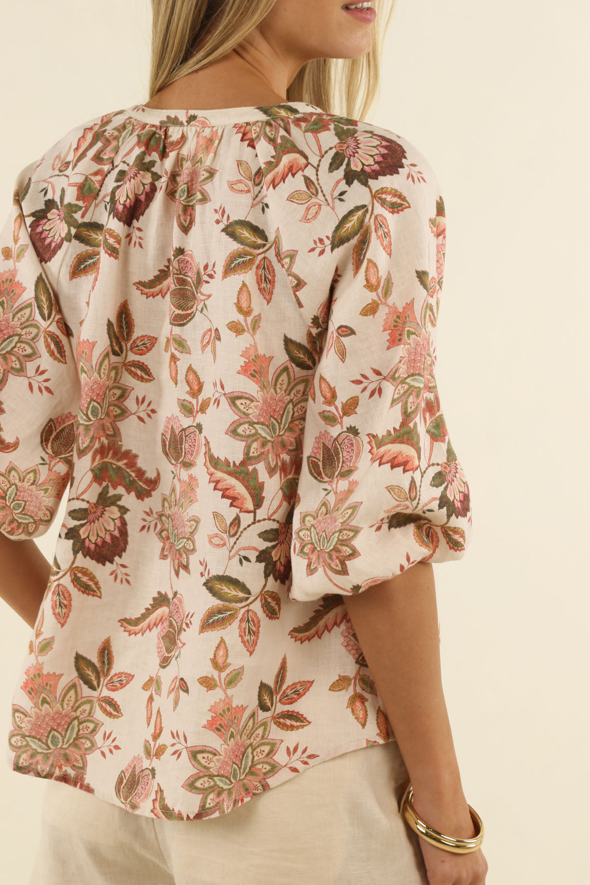 Humidity Bohemian Rose Blouse - Bohemian Print