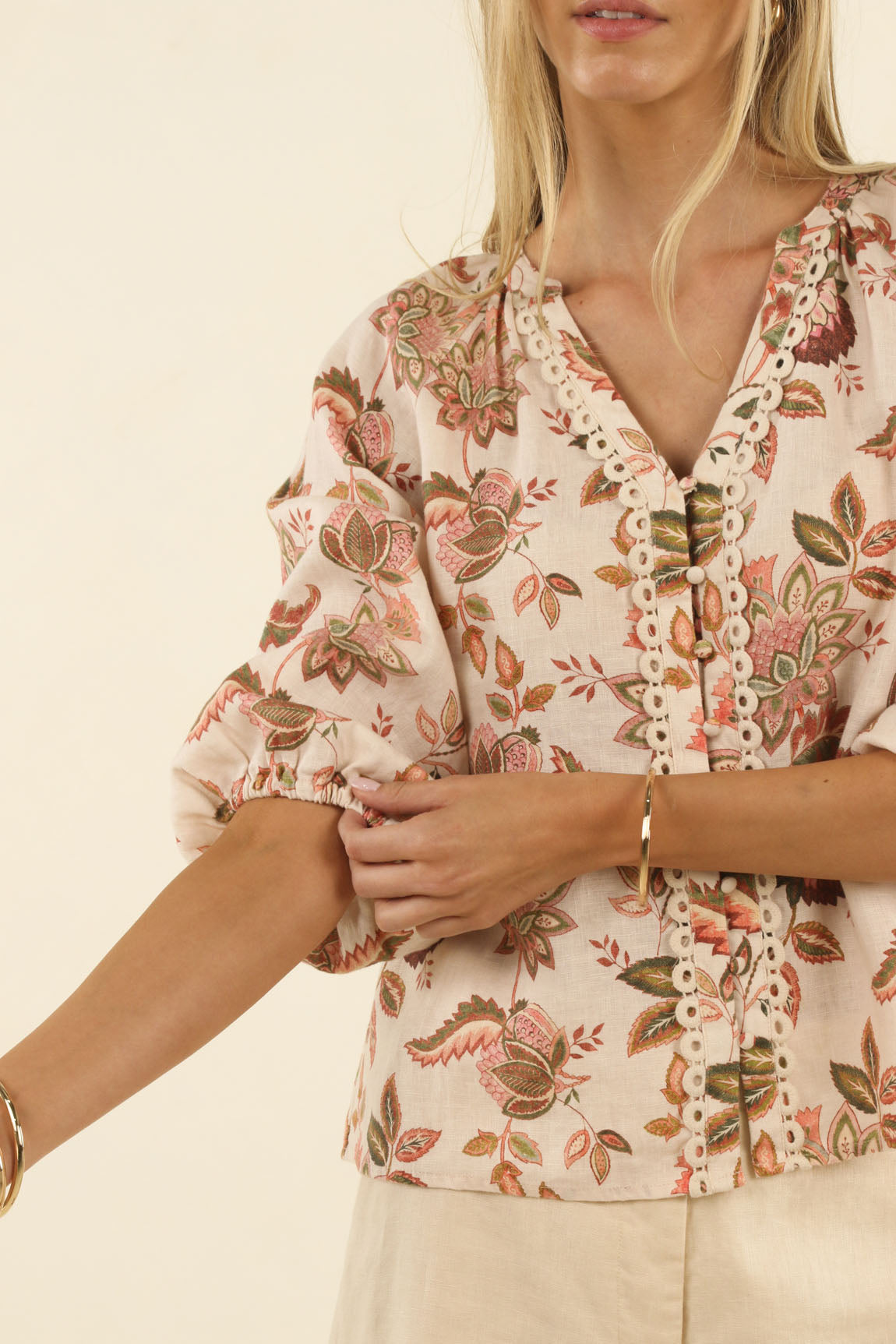 Humidity Bohemian Rose Blouse - Bohemian Print