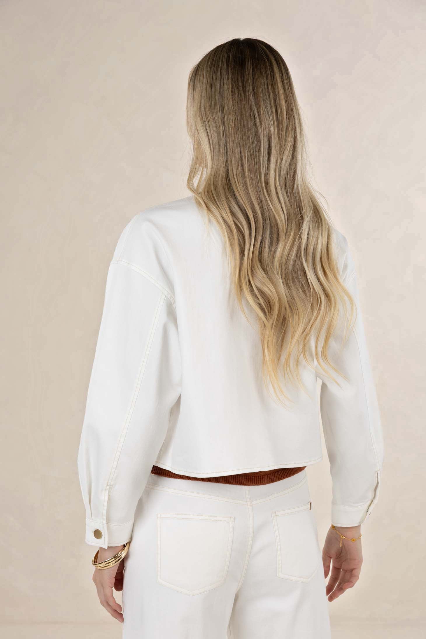 Humidity Ivy Denim Jacket - Ivory