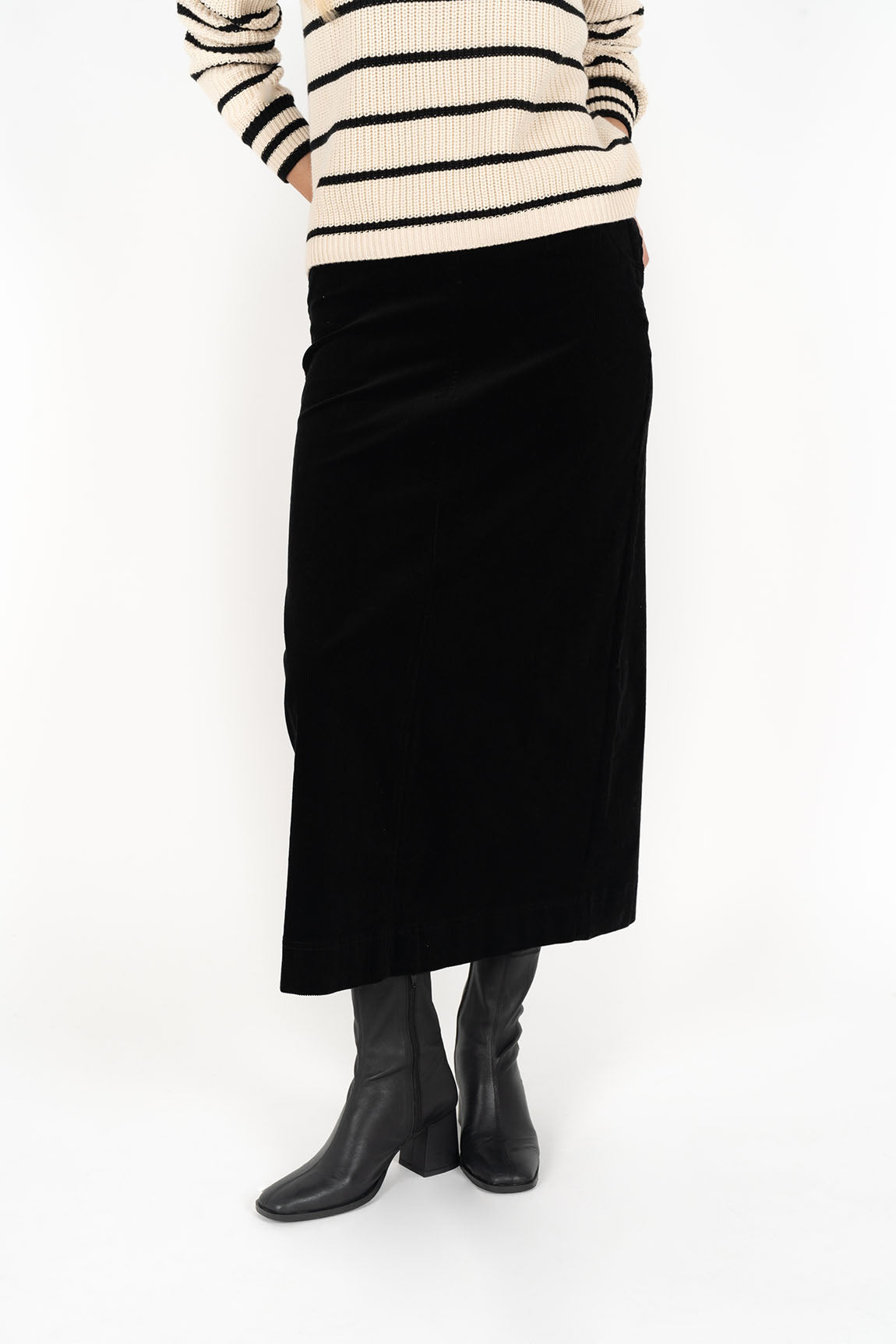 Humidity Billie Cord Skirt - Midnight