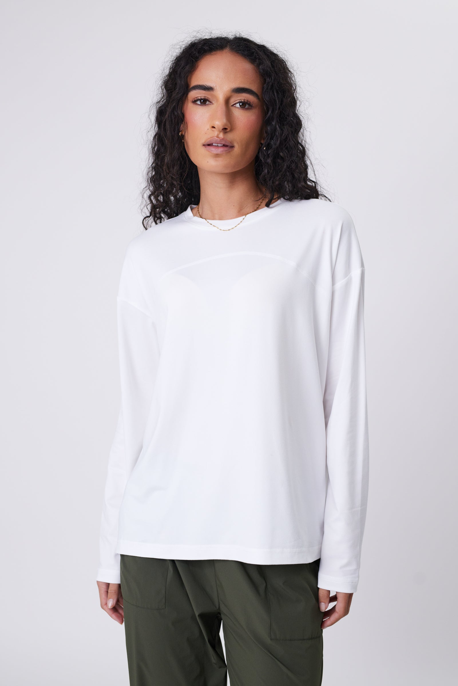 Half Time Long Sleeve Tee - Ivory