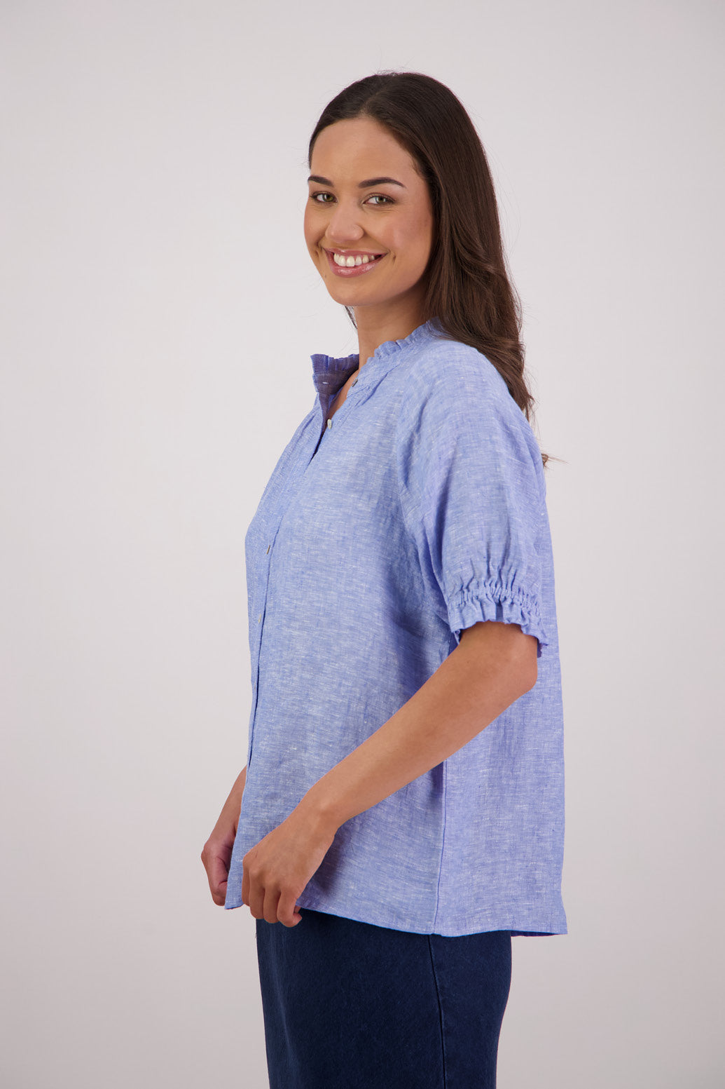 Briarwood Tom Linen Shirt - Sky Blue