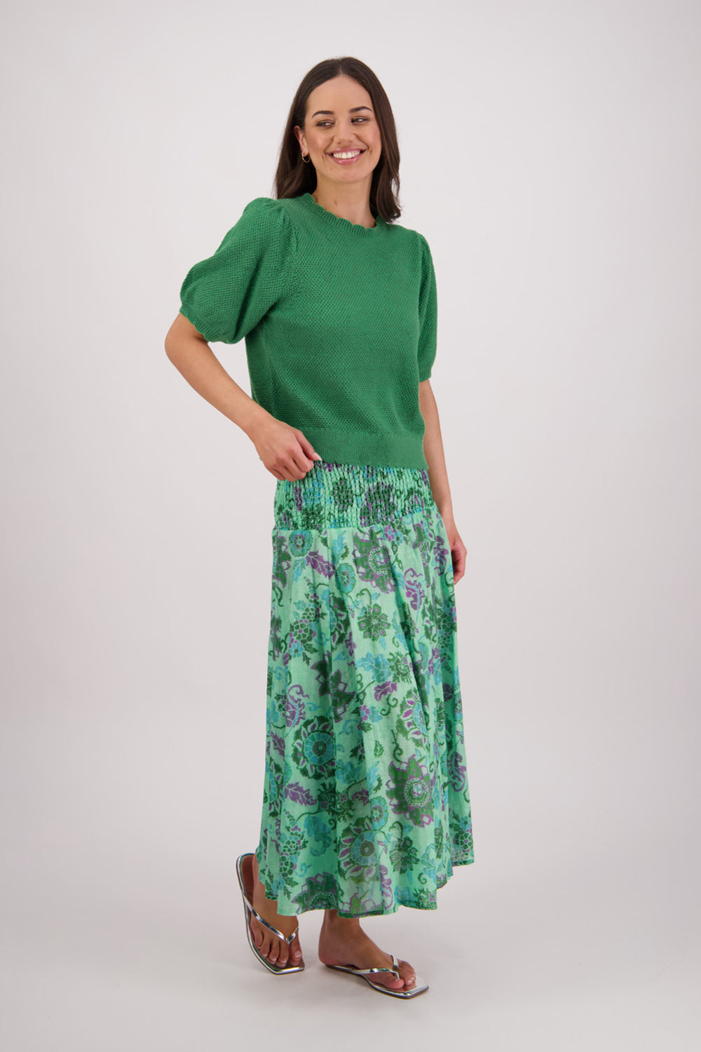 Briarwood Pandora Skirt - Green Floral