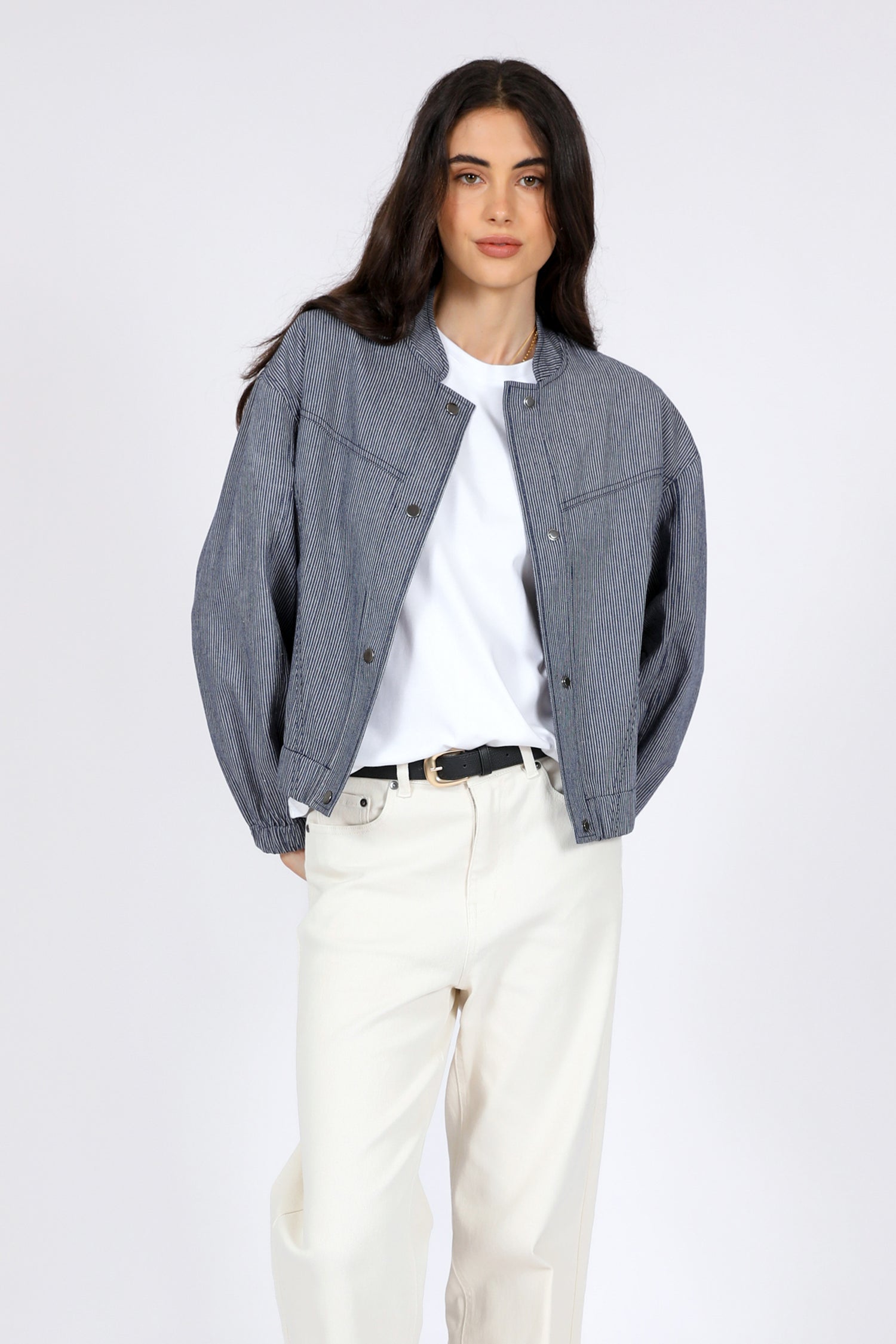 Beam Bomber Jacket - Ink Stripe