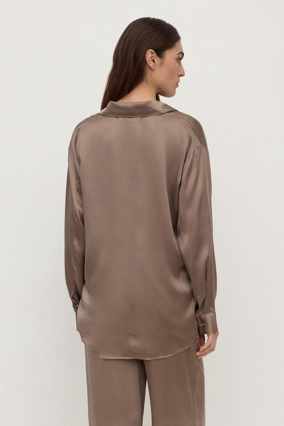 Assembly Label Pippa Silk Shirt - Dark Sand