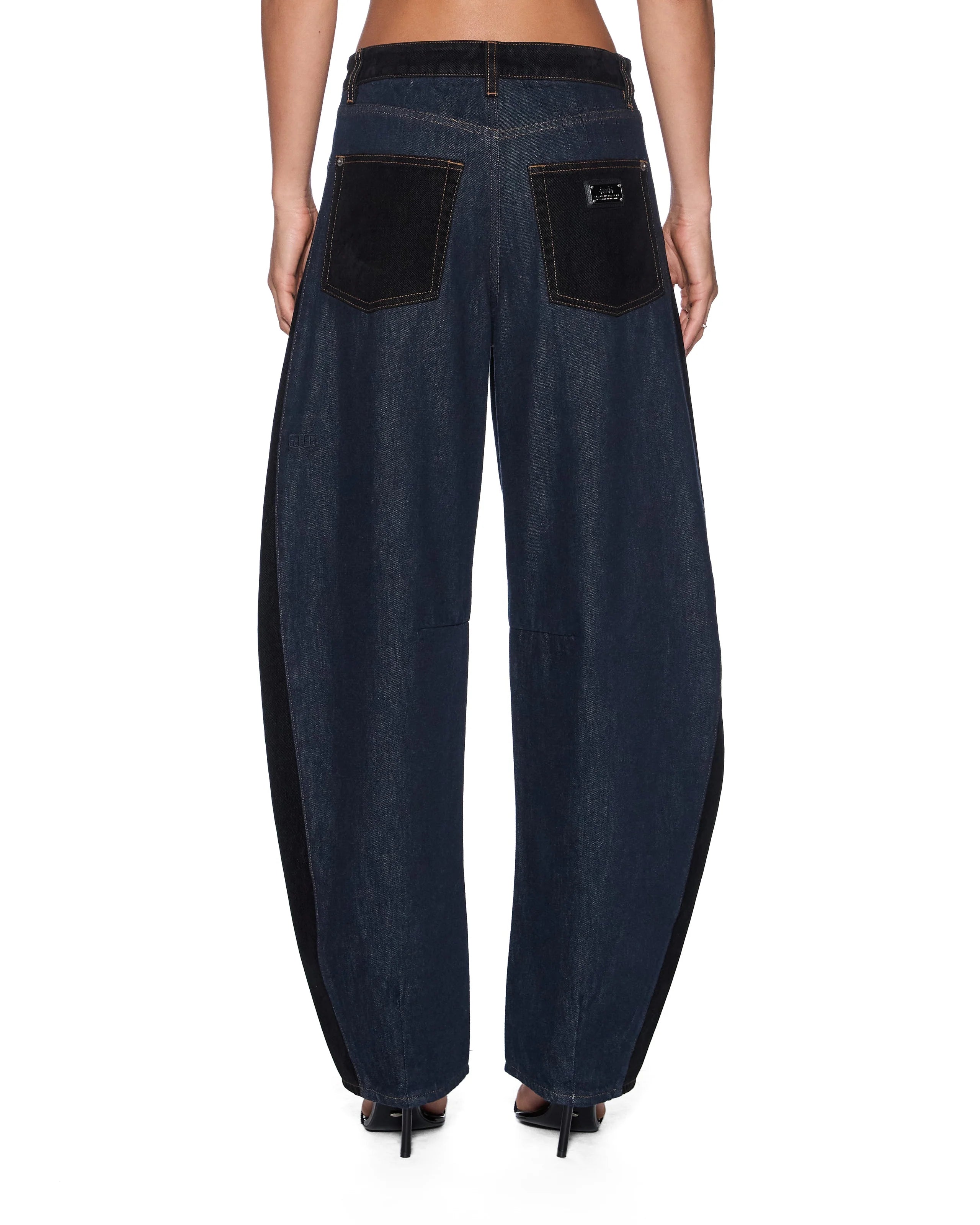 Barrel Jean Vixed Spliced - Black